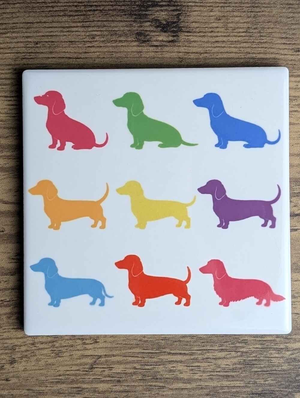 New Handmade Dachshund Dog Ceramic Coaster